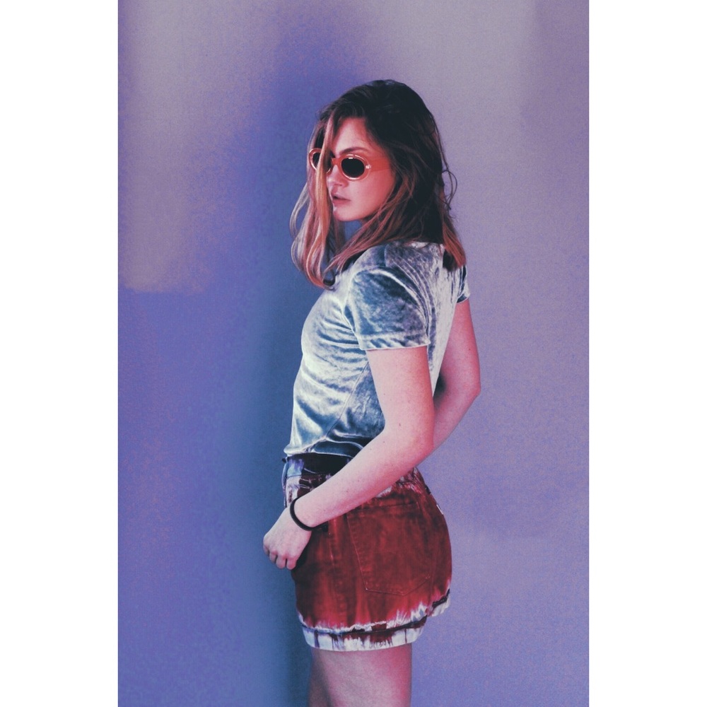 Vintage 1990’s Xhiliration Velvet Crop Top